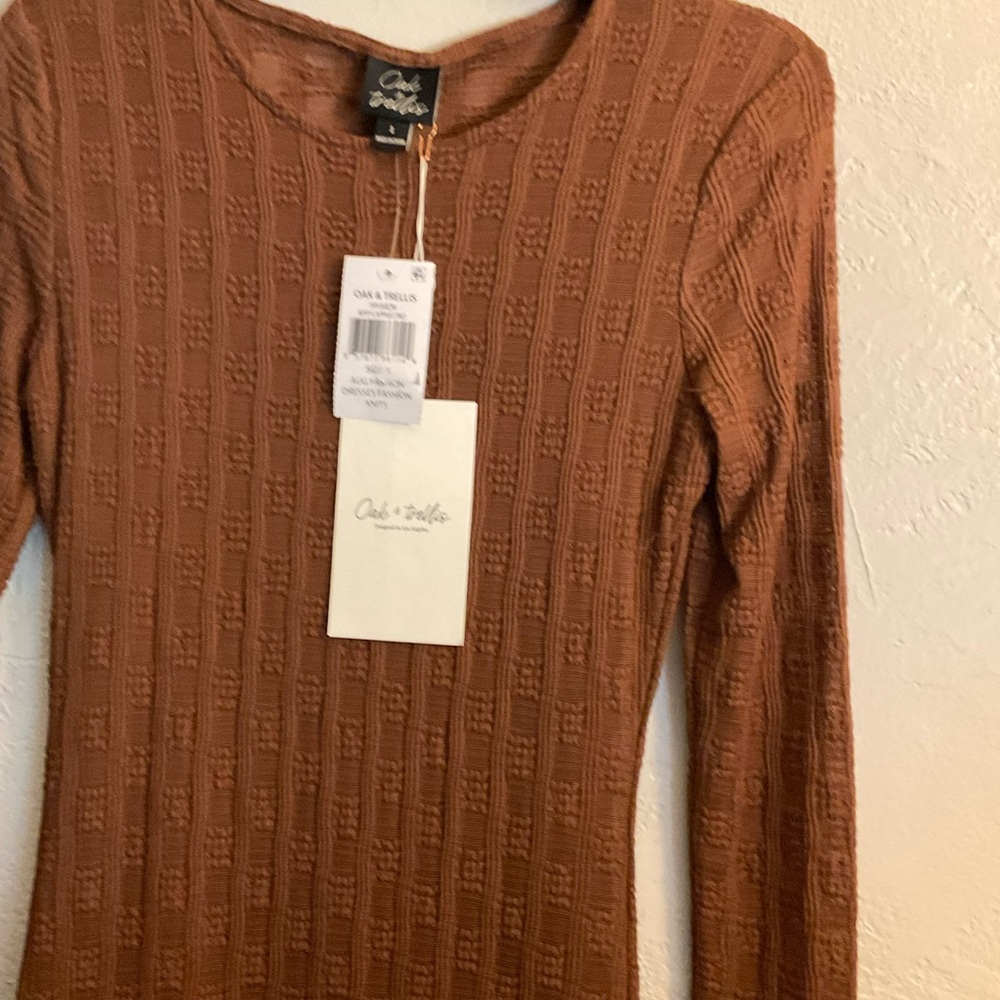 Oak & Willow Brown Textured Sweater